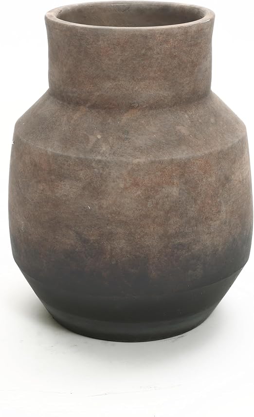 Round Terracotta Vase – Handcrafted Vintage Pottery