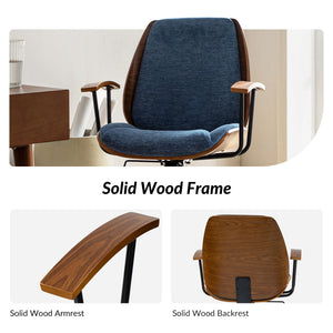 Solid Wood Rocking Office Chair