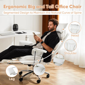 Ergonomic Executive Office Chair with Footrest & Lumbar Support