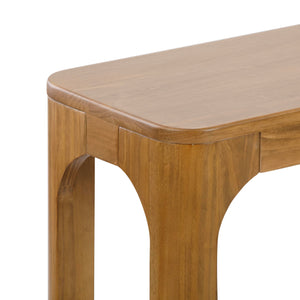 Solid Wood Console Table with Storage Shelf