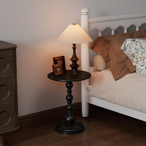 Round Metal Side Table – Small Accent End Table