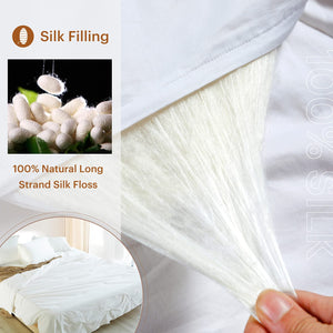 All Season Silk Comforter with Cotton Cover
