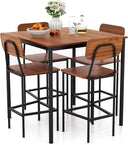 5-Piece Counter Height Dining Table Set with 4 Bar Stools