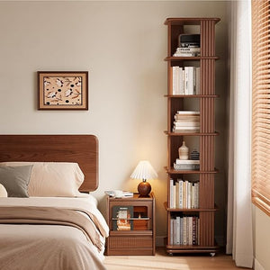6-Tier Rotating Bookshelf Tower