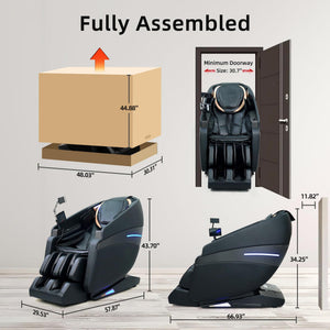 4D Massage Chair Full Body Zero Gravity Recliner with Heat & SL Track