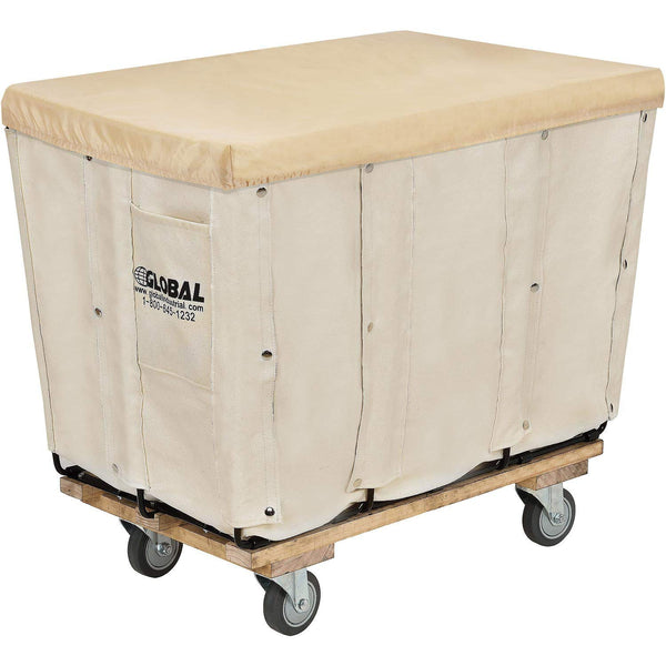 Canvas Basket Bulk Truck 8 Bushel — White