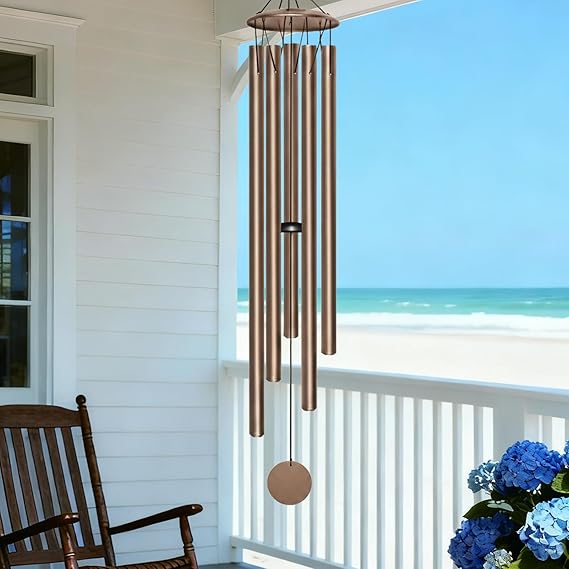 65-Inch Extra Large Outdoor Wind Chimes – Deep Tone Aluminum