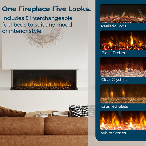 49" Multi-Sided Built-in Electric Fireplace