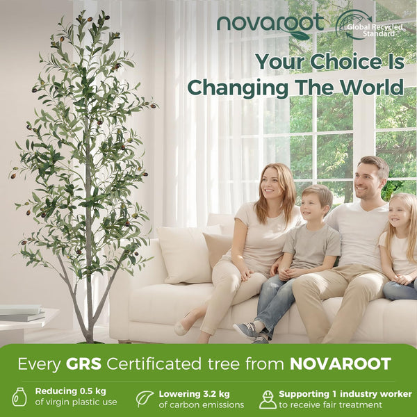 Artificial Olive Tree with Lights, Moss & Planter