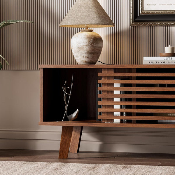 Living Room Table Set with Sliding Door Storage