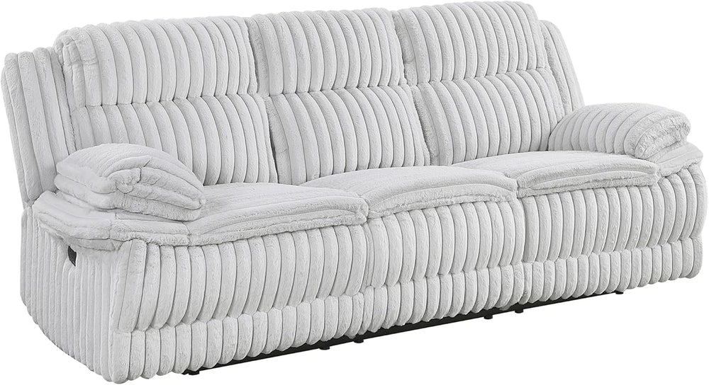 Corduroy Reclining Sofa Set with Pillow Top Arms & Pocket Coil Cushions