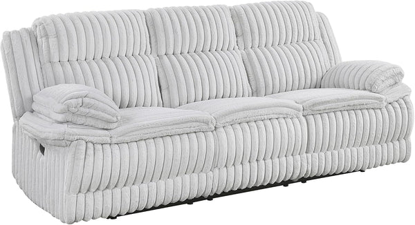 Corduroy Reclining Sofa Set with Pillow Top Arms & Pocket Coil Cushions
