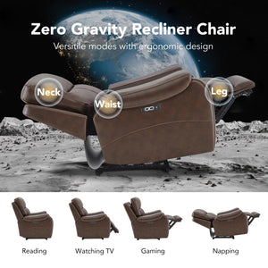 Power Zero Gravity Leather Recliner Chair
