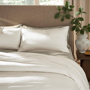 Organic Cotton Flannel Duvet Cover Set with Shams