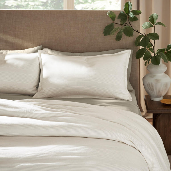 Organic Cotton Flannel Duvet Cover Set with Shams