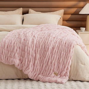 Faux Fur Throw Blanket – Double-Sided Plush 50"x60"