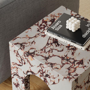 Arched Concrete Side Table with Faux Stone Finish