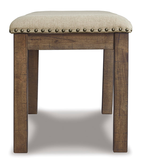 Upholstered Dining Bench with Nailhead Trim