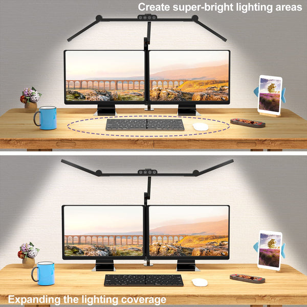 LED Desk Lamp with Clamp & Adjustable Arm