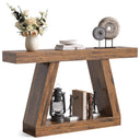 55-Inch Farmhouse Console Sofa Table with Storage Shelf