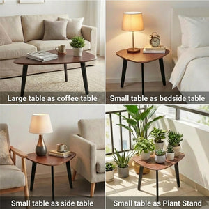 Nesting Coffee Table Set of 2 – Mid-Century Modern with Solid Wood Legs