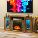 Fireplace TV Stand with LED Lights & Electric Fireplace Insert