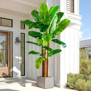 Large Artificial Banana Tree — Tall Faux Tropical Plant for Indoor & Outdoor Decor