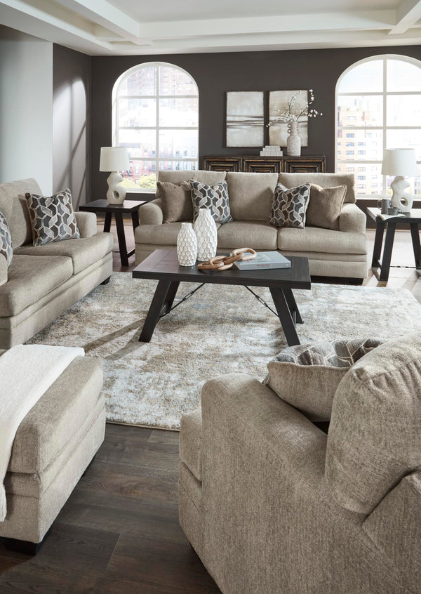 Contemporary Sofa with 4 Toss Pillows