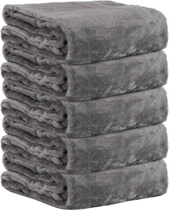 Bulk Fleece Throw Blankets 24 Pack 50x60 Polyester