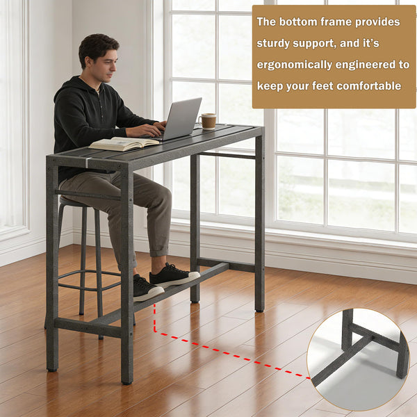 Outdoor Metal High-Top Bar Table Set