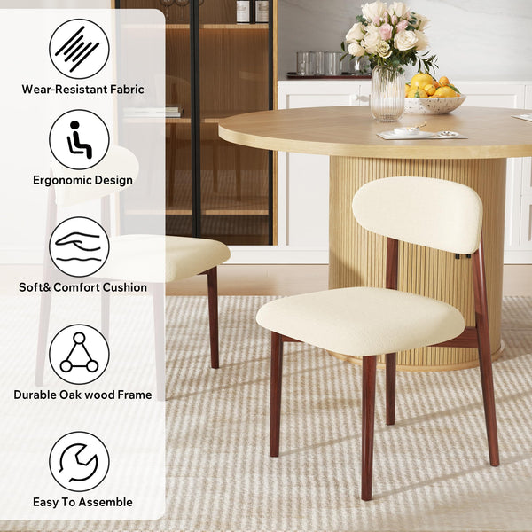 Round Dining Table Set for 4 with Storage Shelf & 4 Chairs