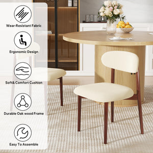 Round Dining Table Set for 4 with Storage Shelf