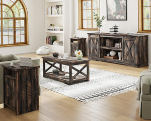 4-Piece Farmhouse Living Room Table Set