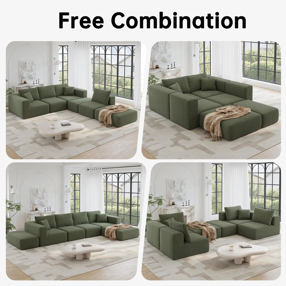 Modular L-Shaped Sectional Sofa Bed