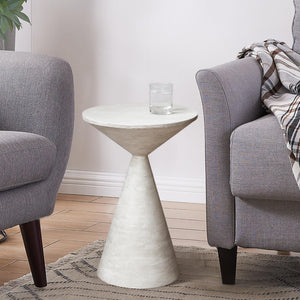 Round Metal Accent End Table