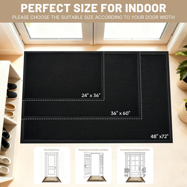 Heavy Duty Indoor Outdoor Door Mat with Non-Slip Backing