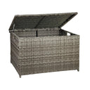 Handwoven Wicker Storage Trunk with Stay-Open Lid