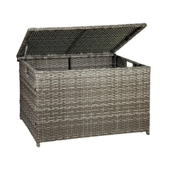Handwoven Wicker Storage Trunk with Stay-Open Lid