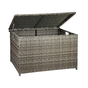 Handwoven Wicker Storage Trunk with Stay-Open Lid