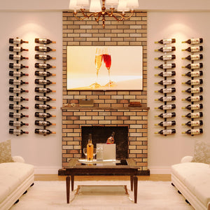 Wall-Mounted Metal Wine Rack – 9, 12, 24 & 36 Bottle Organizer