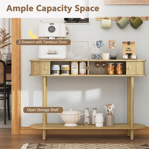 Modern 47.2" Console Table with Tambour Door Storage