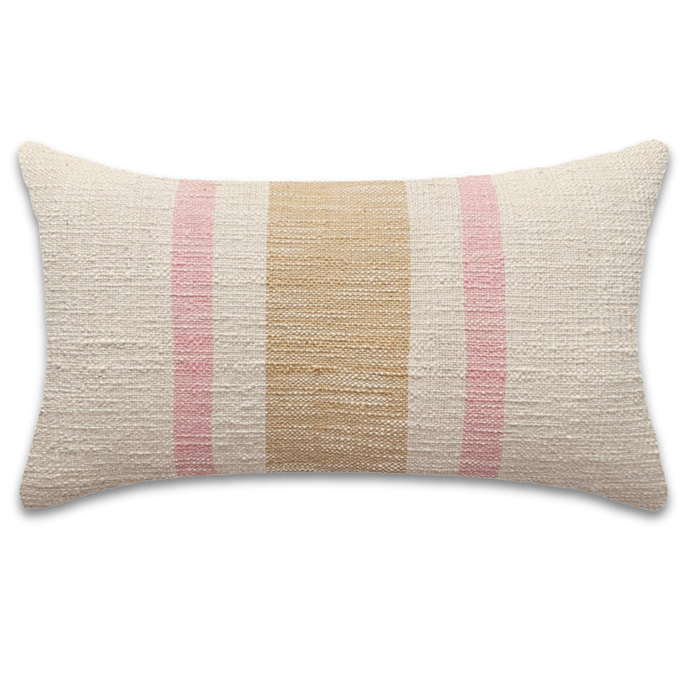 Cotton Textured Lumbar Pillow Cover 14x24