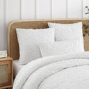 Floral Bubble Euro Sham Cover Set of 2 – 26x26 White