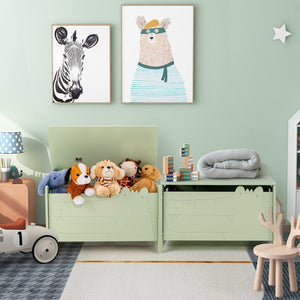 Kids Wooden Toy Box with Safety Hinge and Handles