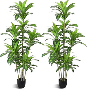 Tall Artificial Dracaena Tree – Indoor Fake Plant Decor