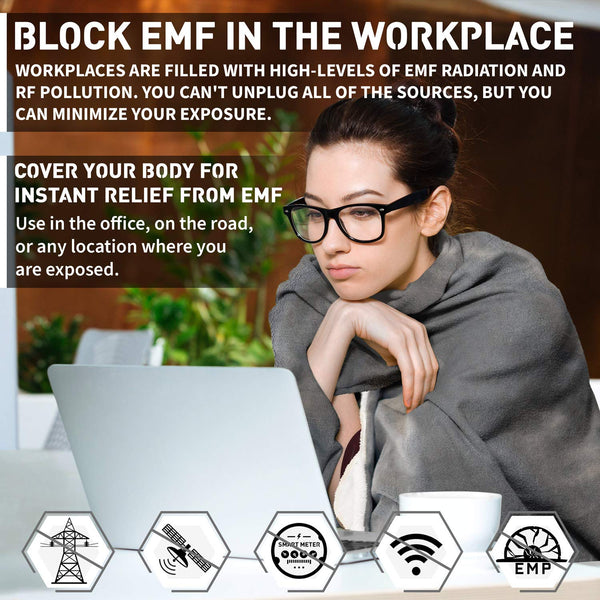 EMF Radiation Shielding Throw Blanket 2-Pack 50" x 60"