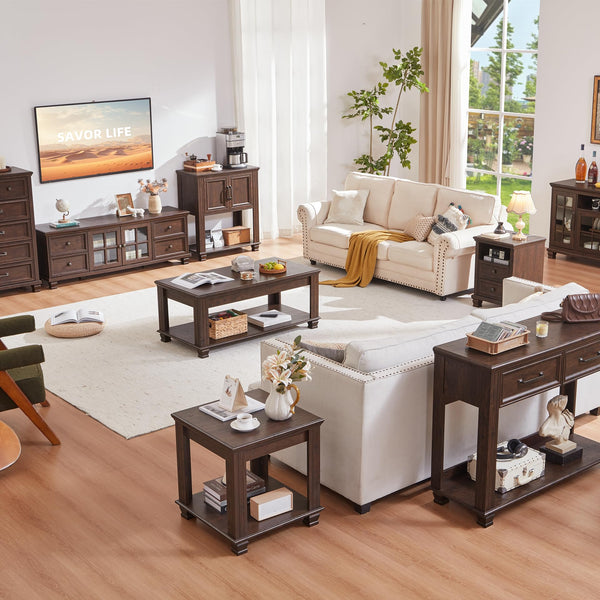 Farmhouse TV Stand & Coffee Table Set