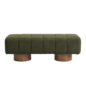 50" Boucle Fabric Dining Bench