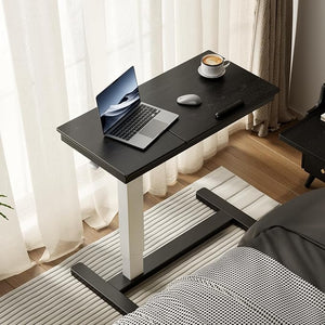 Muwuele Solid Wood Overbed Bedside Table with Wheels, Adjustable Medical Tilt Top Hospital Bed Table Over The Bed, Rolling Laptop Desk, Mobile Standing Desk for Hospital and Home Use (Natural)