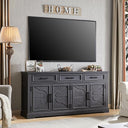 66" TV Stand with 4 Doors & 3 Drawers, Fits TVs Up to 75"